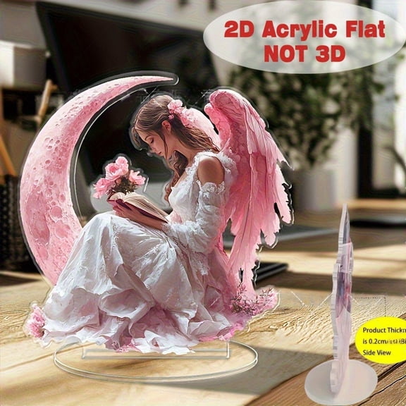 Decoración de pareja de acrílico 2D para escritorio | Diseño romántico de corazón | Decoración compacta y plana para el hogar y la oficina | Regalo de aniversario | Decoración para San Valentín |