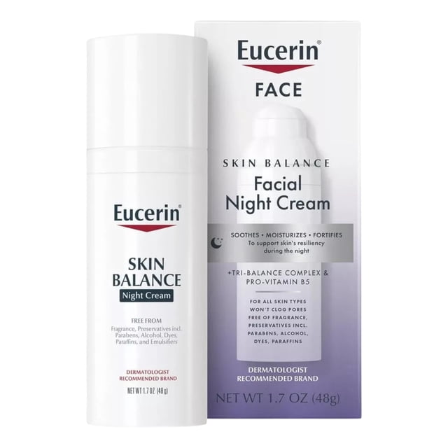 Eucerin, Skin Balance Crema Facial De Noche,vitamina B5,