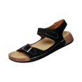 thumbnail image 3 of LTTVQM Orthopedic Sandals for Women Arch Support Platform Open-Toe Casual Walking Sandals Non-Slip Comfortable Plantar Fasciitis Dress Sport Sandals for Summer Beach Athletic Black 43(US-10), 3 of 5