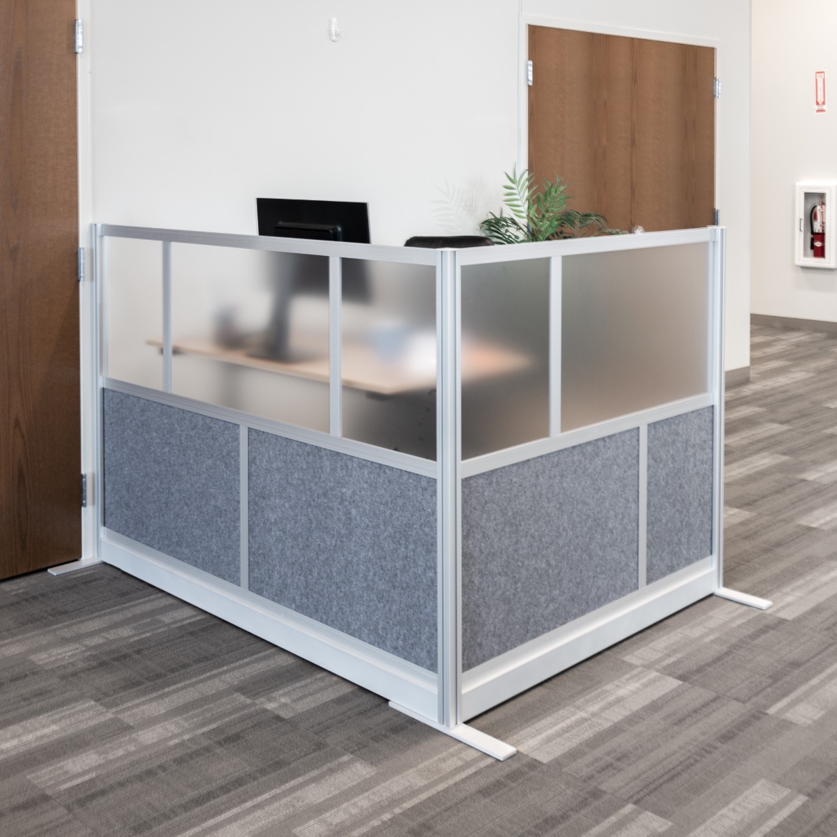 FSE 373-MW-5348-XFCG Modular Room Divider Wall System - 53" x 48" Add-On Wall