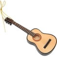 thumbnail image 3 of Miniature Guitar Model, Lifelike Wooden Guitar Model Guitar Ornament with Lanyard for Christmas Tree Living Room Study, Musical Instrument Miniature Decoration, 3 of 8