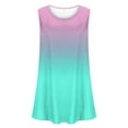 thumbnail image 4 of Ashirexll Débardeurs pour Femmes Grande Taille Mode Décontractée Imprimée Sans Manches Ample Été Col Rond Blouses, 4 of 5