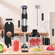 Immersion Blender, 1100W Electric Mixer Handheld, 5-in-1 Stick Blender with Chopper, Blender for Kitchen with 600ml Beaker