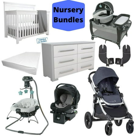 Nursery Bundle 8 Baby Jogger Stroller, Stroller Car Seat Playpen Bundle