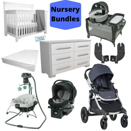 Nursery Bundle 8 Baby Jogger Stroller Car Seat Graco Play Yard Swing Crib And Dresser Piece Set Canada Nursery Bundle 8 Baby Jogger Stroller, Stroller Car Seat Playpen Bundle