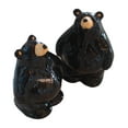 thumbnail image 4 of Chubby Bear Midnight Black 2 x 2 Glossy Ceramic Salt and Pepper Shaker Set, 4 of 6