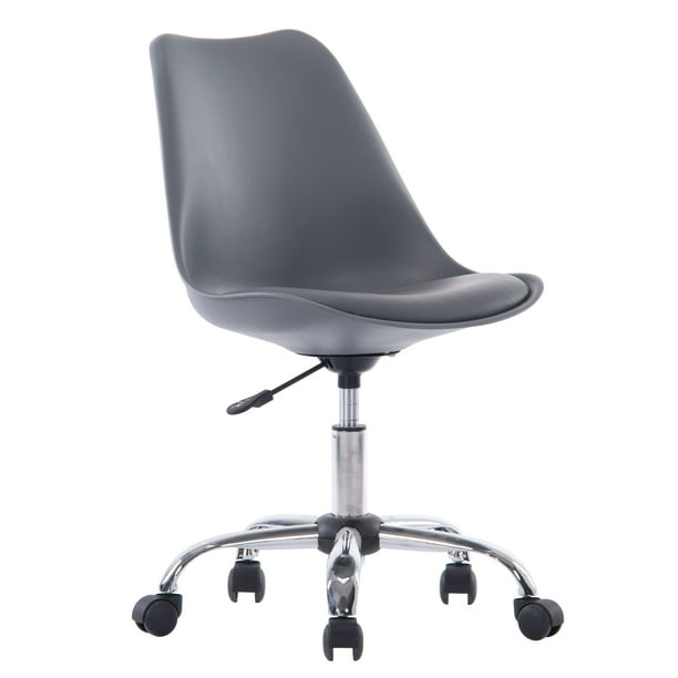 Porthos Home Adjustable Height Cushioned Seat Office Desk Chair with Chrome Base and Caster