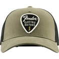 thumbnail image 2 of Fender Snap-Back Pick Patch Hat - Olive Bundle with Picks, 2 of 5