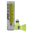 thumbnail image 1 of Yonex MAVIS 350 Badminton Nylon Shuttlecocks, Blue Cap, Colour - Yellow, Pack Of 6 Shuttles, 1 of 2