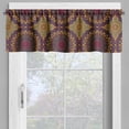 thumbnail image 4 of Ambesonne Moroccan Valance & Curtain, Tribal Art Mandala, 55"x30", Plum Petrol Blue Yellow, 4 of 6