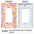thumbnail image 3 of Yayeee Rocker Switch Wall Plate 2-Gang 4.7"x4.6" Home Decorative Outlet Cover, Beige Stars, 3 of 6