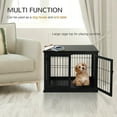 thumbnail image 6 of YYAo Doghouse, Puppy Shelter,Dog Crate Furniture, Small Dog Cage End Table with Two Opening Sides, Lockable Door,Black, 6 of 11