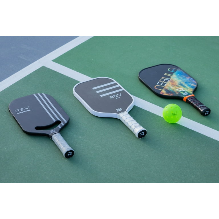 REV Aria Pickleball Paddle, Raw T700 Carbon Fiber Face