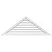 thumbnail image 3 of Ekena Millwork GVPTR32X1502SN Triangle Surface Mount PVC Gable Vent, 32''W x 14.625"H, Factory Primed White, 3 of 4