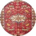 thumbnail image 1 of Ahgly Company Indoor Round Traditional Tangerine Pink Animal Area Rugs, 4' Round, 1 of 6