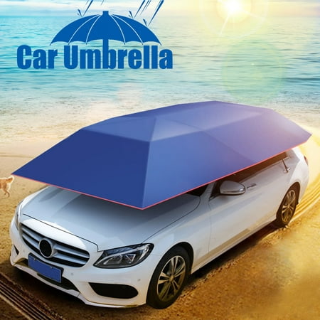 Semi-automatic Car Tent Movable Portable Carport Folded Telescopic Automobile Protection Umbrella Car Sun Shade Canopy (Best Car Cover For Sun Protection)