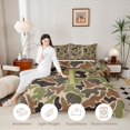 thumbnail image 3 of Castle Fairy Camo Duck Letter T Full Size Comforter Sets 3 Pieces for Adults,Animal Hunting Bedding Sets,Black Reversible, 3 of 6