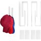 thumbnail image 1 of Ganchos adhesivos para sombreros de pared, paquete de 4, perchero acrílico multiusos de fácil instalación para gorras de béisbol, organizador de gorras para dormitorios y salas de estar, 1 of 7