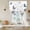 White, variant on Watercolor Floral Balloon Curtains 63 Inch Length for Living Room/Bedroom, Blue Flowers Butterflies Spring Wood Grain Rod Pocket Privacy Door Curtains Decorative Tie Up Shade for Window 52"x63"