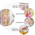 thumbnail image 6 of Spring Floral Waterproof Fabric Shower Curtain,Elegant Watercolor Botanical Summer Flower Waterproof Fabric Shower Curtain for Bathroom Curtains Bathtubs Shower Curtains with 12 Hooks Small 36x72in, 6 of 8