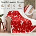 thumbnail image 4 of Aonewoe Christmas 50" x 60" Throw Blanket Christmas Printed Blanket Flannel with Shearling Lining Blankets for Couch Bed Sofa, 4 of 7