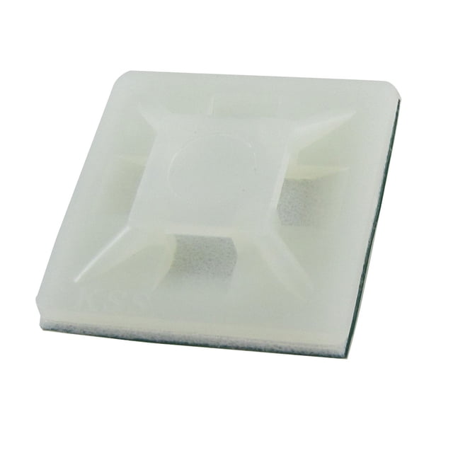 Base de soporte autoadhesivo para atar cables blancos 100 piezas