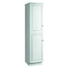 Wyndham White Semi-Gloss Linen Tower Cabinet with 2-Doors and 4-Shelves, 19 x 22.25 x 84 in.