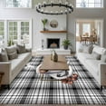 thumbnail image 4 of Coffee Cup Beans Area&nbsp;Rug 5x8ft Black Buffalo Plaid Farm Country Non-Slip&nbsp;Washable Square&nbsp;Rugs Soft Felt Indoor Floor Mat for Bedroom Kitchen Living Room Bathroom, 4 of 9