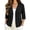 Black, variant on Women's Plus Size Hollow Out Cardigan, 3/4 Sleeve Loose Knit Open Front Top, Lightweight Breathable Layering Sweater for Spring Fall Summer Daily Wear Beige