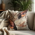 thumbnail image 3 of Throw Pillow Cover - 1 Piece Decorative Twin Birds Printed Design Cushion Case for Home Decor Sofa Couch Chair Bed Patio Living Room Bedroom Car Office - 18x18 Inches, 3 of 9