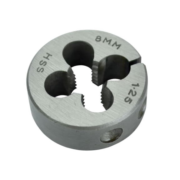 Faithfull - HSS Straight Flute Split Die M8 x 1.25, 1in OD