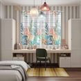 thumbnail image 6 of Curtains 63 Inch Length 2 Panels, Summer Coastal Grommets Window Treatment Curtain, Nautical Sea Coral Shell Starfish Wood Gray Thermal Curtains Drapes for Living Room/Bathroom, 6 of 9