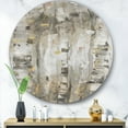 thumbnail image 3 of Designart 'The Modern Grey Forest II' Glam Metal Circle Wall Art, 3 of 3