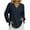 Summer Tops Navy, variant on Womens Waffle Fall Clothes, Long Sleeve Pullover for Women Spring Fashion Solid Color V Neck Sweatshirts with Buttons