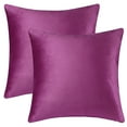 thumbnail image 2 of REGALWOVEN Pack of 2 Velvet Decorative Throw Pillow Covers Modern Cushion Covers with Zipper Purple 20" x 20", 2 of 6