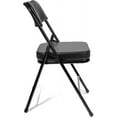 thumbnail image 4 of XL Series 5-Piece Folding Card Table and 2 in Ultra-Padded Vinyl Chair Set, 38 in Oversized Game Table, Black, 4 of 5