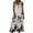 A White, variant on Summer Dresses for Women Crewneck Sleeveless Floral Printed Midi T Shirt Dress Casual Beach Holiday Boho Sundress S-2XL