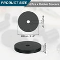 thumbnail image 2 of 4Pack Thick Rubber Spacer, 3-1/8 Inch OD x 1/2 Inch ID x 3/8 Inch Thickness, 2 of 6