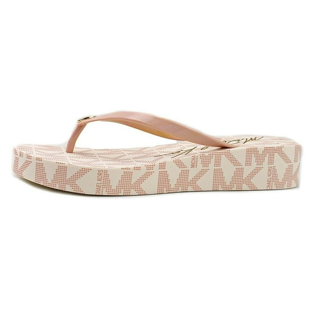 MICHAEL Michael Kors MICHAEL Michael Kors Bedford Flip Flop PVC/Jet Set Logo Ballet Pink
