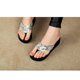thumbnail image 2 of Women's Glitter Platform Sandals Shiny Thong Sandals Non-slip Wedge Heel Flops Size 36 (Silver), 2 of 3