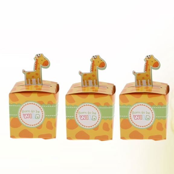 Raindrops 10Pcs Paper Candy Box Yellow Wedding Favor Box with Creative Giraffe Design