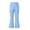 Blue, variant on Xaqiouau Girls Cargo Flare Pants High Waist Multiple Pockets Casual Trousers Stretch Twill Slim Fit Bell Bottom Style Kids Fashion Daily Bottoms Green 14-15 Years