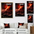 thumbnail image 4 of Designart "Volcanic Fury Under Moonlight VI" Volcano Canvas Prints, 4 of 7