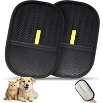 2 Pcs Pet Hair Removal Glove, Reusable Cat Dog Electrostatic Hair Remover Grooming Glove Brush Tool