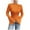 Orange, variant on Womens Mock Neck Bell Long Sleeve T Shirt Lettuce Trim Fitted Shirt Slim Fit Fashion Cocktail Party Going Out Tops