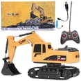 thumbnail image 1 of Excavadora eléctrica a escala 1/24 con control remoto inalámbrico y juguete de ingeniería de plástico de 5 canales, 1 of 8