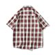 thumbnail image 3 of Mens Manga Corta Botón Abajo Camisas Cuadrado Gira-Abajo Cuello Casual Blusa, Camisas de Hombre Casual, 3 of 8