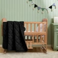 thumbnail image 6 of Flxxie Microfiber Ultra Soft Toddler Comforter, Warm Kids Crib Quilted Blanket, Black, 39"x47", 6 of 6