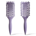thumbnail image 3 of Cepillo para definir rizos 3 en 1 peine ergonómico para cabello liso grueso y rizado (verde), 3 of 9