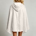 thumbnail image 5 of WAGUTH Womens Sparkly Sequin Hooded Cape Cloak Tie Front Glitter Cover Up Shawl for Halloween Party Outfits, 5 of 8